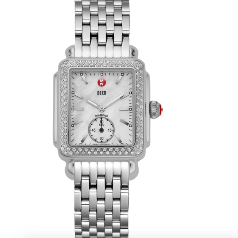 Michele Deco Diamond Watch (rectangular face)